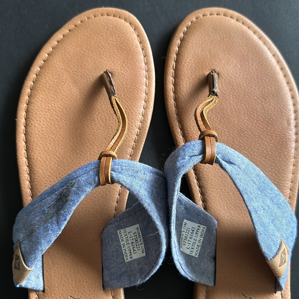 Women’s Sperry Top Sider Memory Foam Thong Flip Flop Sandals Size 11M - Picture 4 of 5